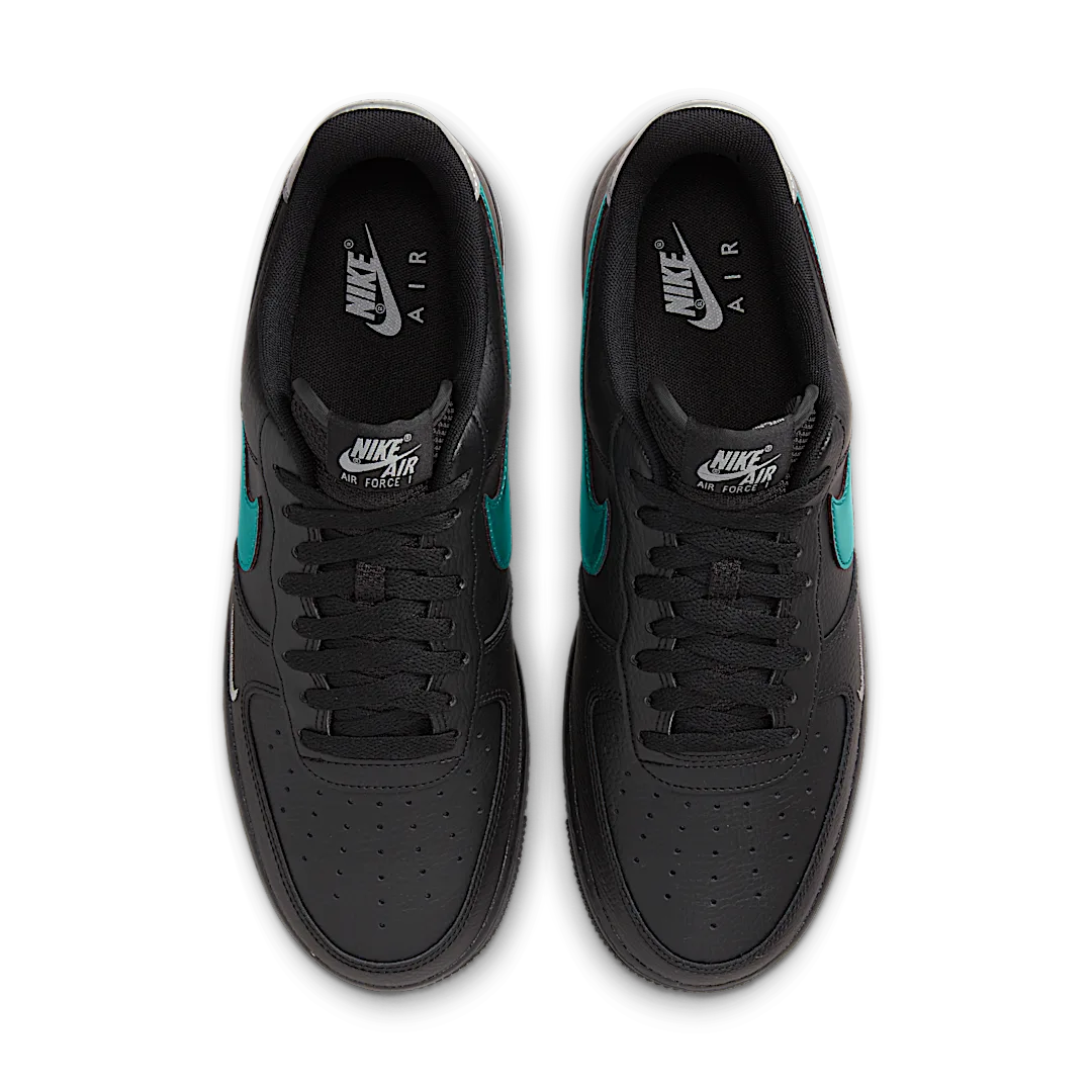 Nike Air Force 1 '07 Low Black Blue Lightning, Black/Wolf Grey/Metallic Silver (FD0654-001)