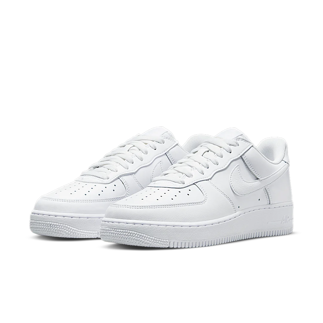 Nike Air Force 1 '07 Low Color of the Month Triple White, White/White-White-Metallic Gold (DJ3911-100)