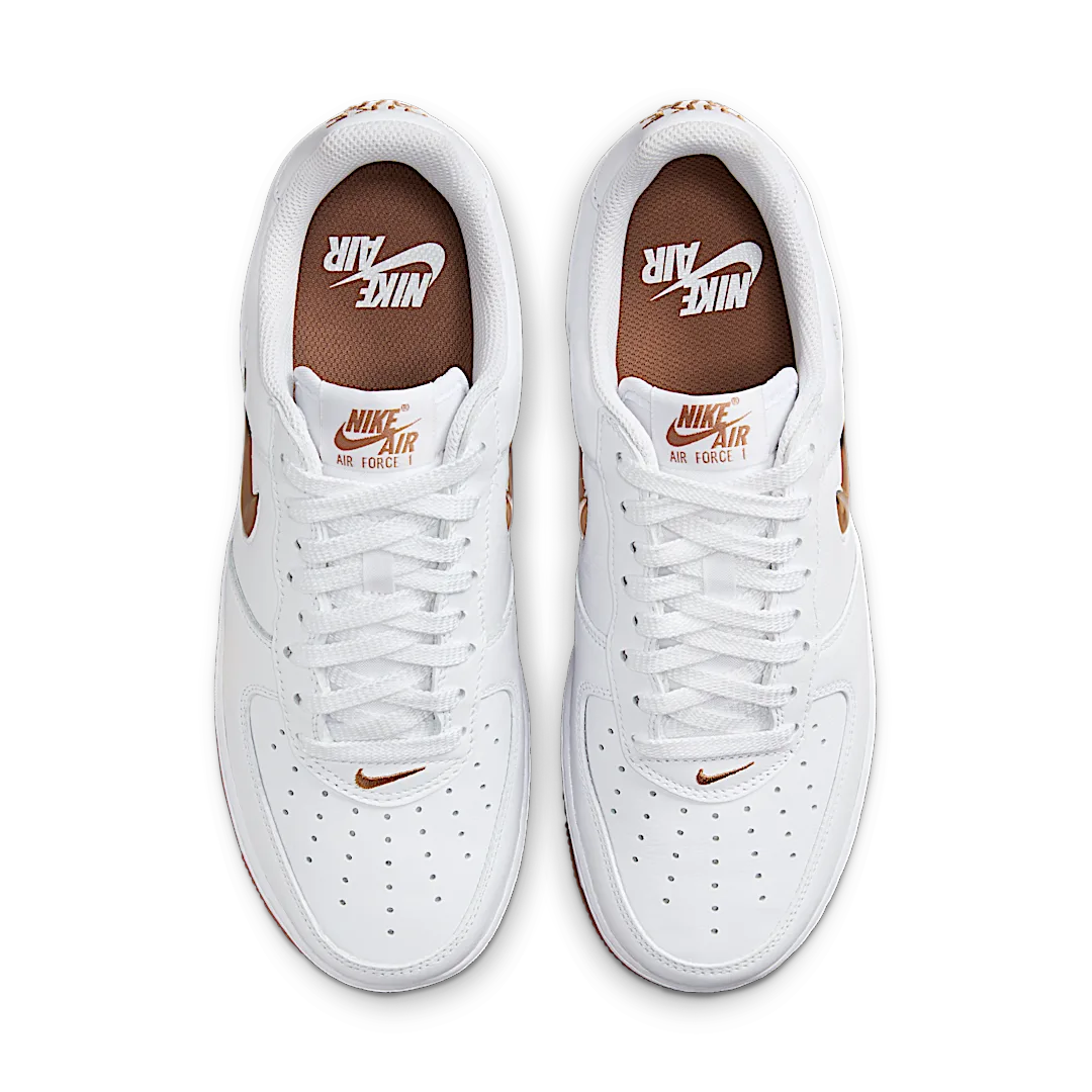 Nike Air Force 1 '07 Low Retro Color of the Month Jewel Bronze Gum, White/Bronze/White/Gum Light Brown (FN5924-103)