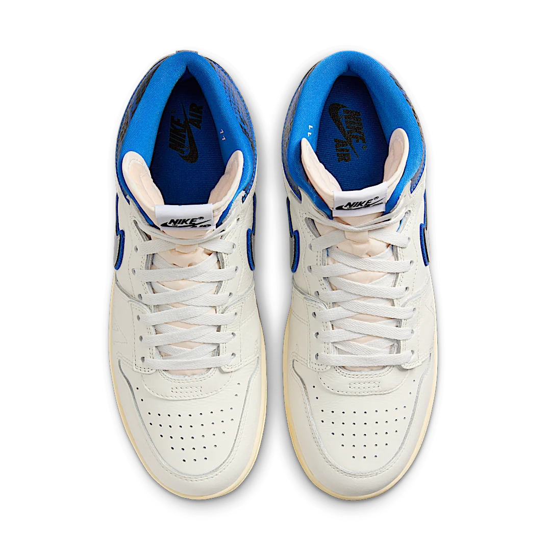 Nike Air Jordan Air Ship PE SP Awake NY Game Royal, Sail/Black-Game Royal-Metallic Platinum-Muslin (FN8675-104)