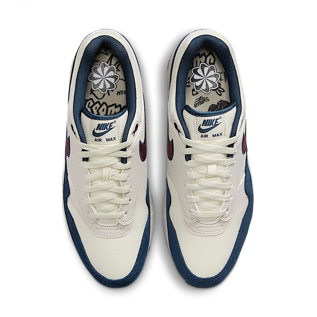 Nike Air Max 1 Coconut Milk Burgundy Crush Navy, Coconut Milk/Burgundy Crush (FN6952-103)