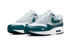 Nike Air Max 1 Dark Teal Green, White/Dark Teal Green-Wolf Grey-Black (DH4059-101)