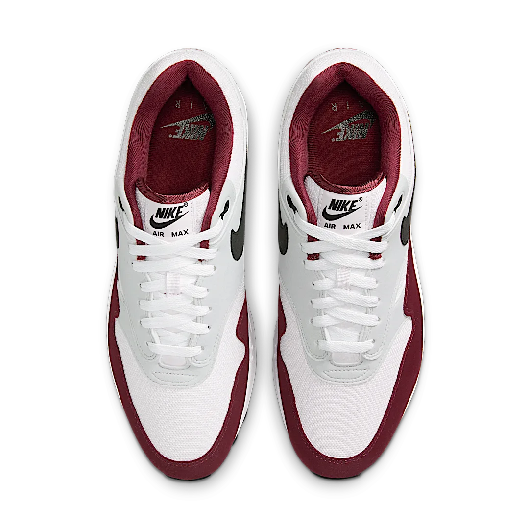 Nike Air Max 1 Dark Team Red, White/Dark Team Red/Pure Platinum/Black (FD9082-106)