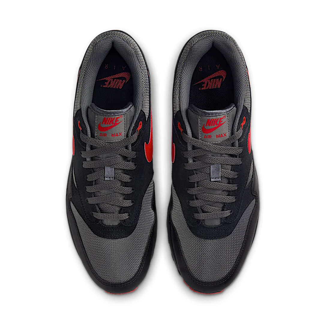 Nike Air Max 1 Essential Vamps, Black/University Red/Iron Grey (FZ5808-008)