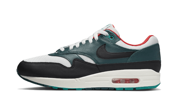 Nike Air Max 1 LeBron James Liverpool F.C., White/Black/Varsity Red/Gorge Green/Geode Teal (FB8914-100)