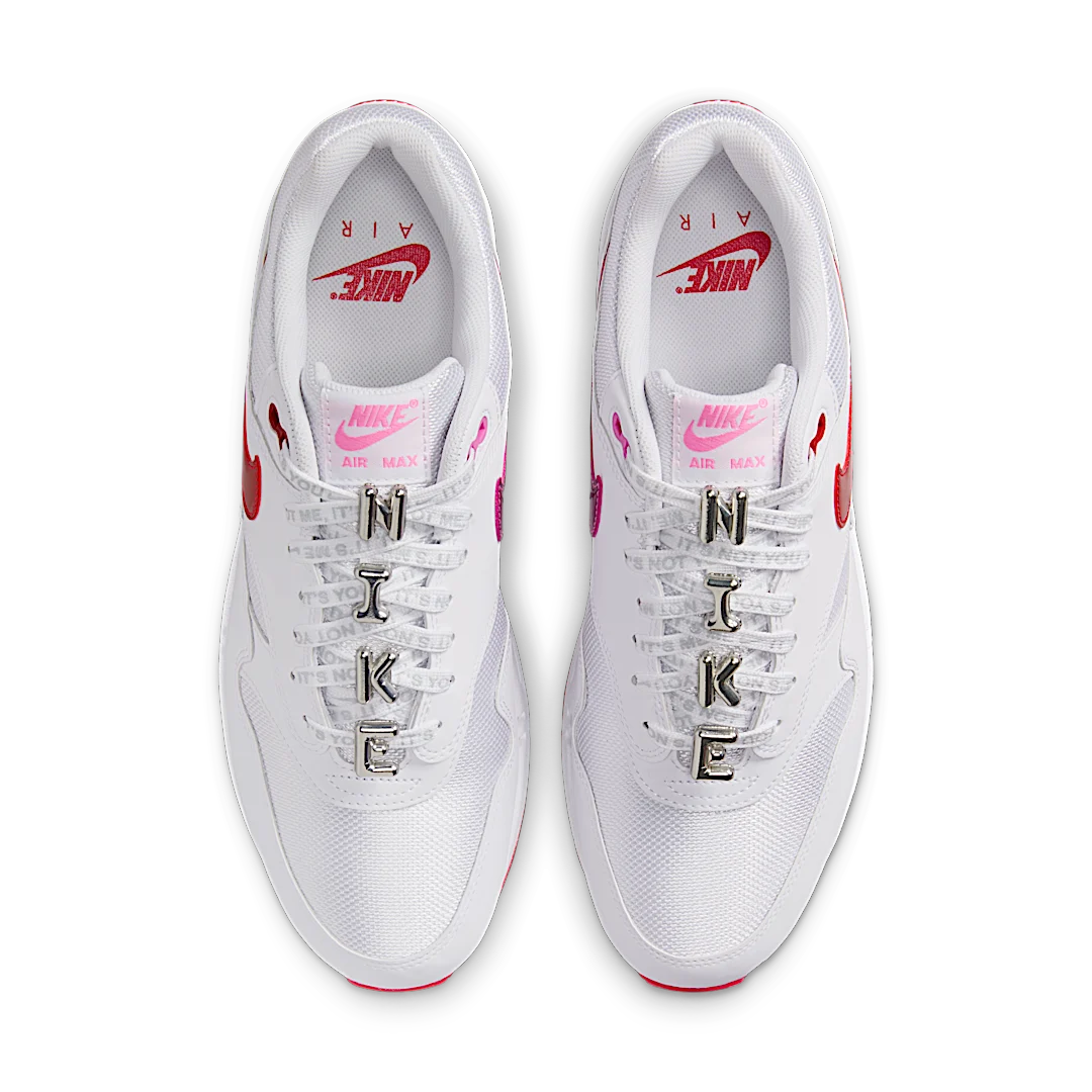 Nike Air Max 1 PRM Valentine’s Day White, White/University Red/Playful Pink (HV2303-100)