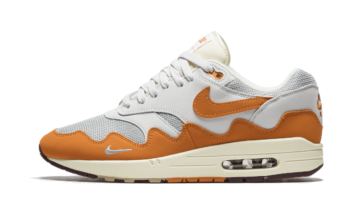 Nike Air Max 1 Patta Waves Monarch (with Bracelet), Metallic Silver/Monarch-Pure Platinum (DH1348-001)