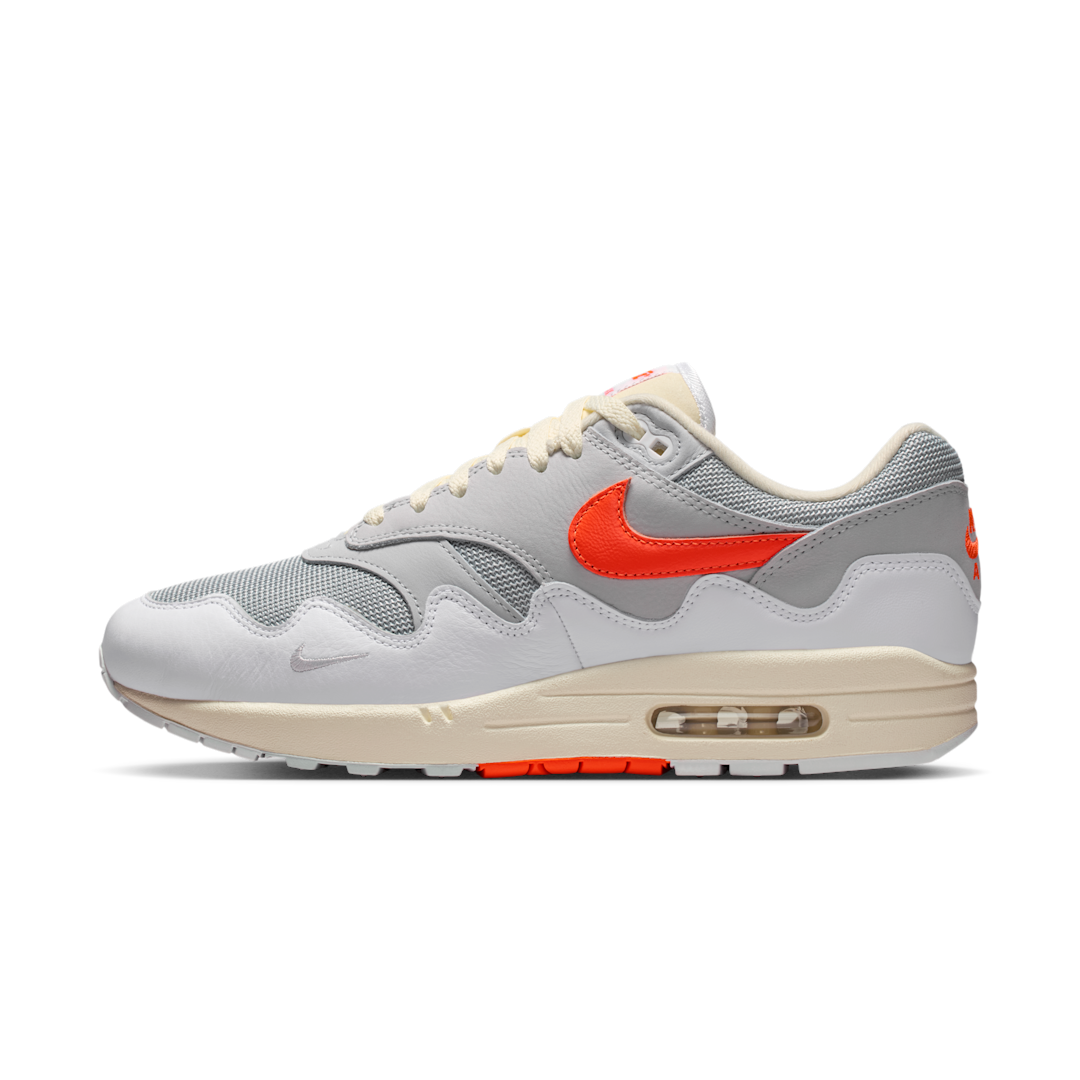 Nike Air Max 1 Patta Waves White Hyper Crimson (With Bracelet)
