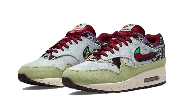 Nike Air Max 1 SP Concepts Mellow, Oil Green/Black/Team Red/Sail (DN1803-300)