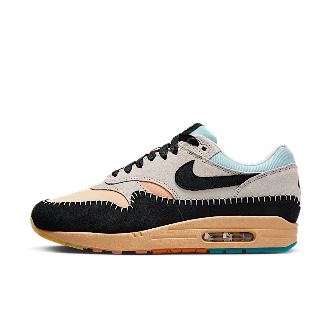 Nike Air Max 1 '87 N7 (2024), Light Bone/Black-Dusty Cactus-Bright Mandarin-Tour Yellow-Sesame (FZ3610-072)