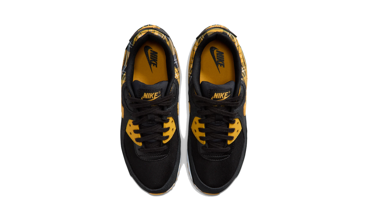 Nike Air Max 90 Black Yellow Ochre Plaid