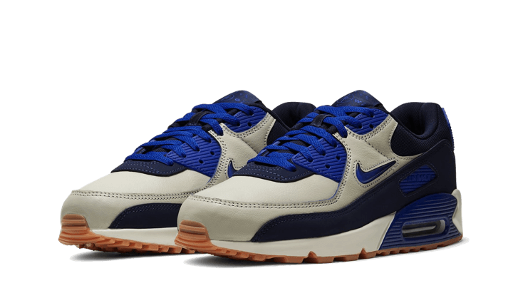 Nike Air Max 90 Home & Away Blue, Sail/Varsity Royal-Midnight-Navy-Gum Medium Brown (CJ0611-102)