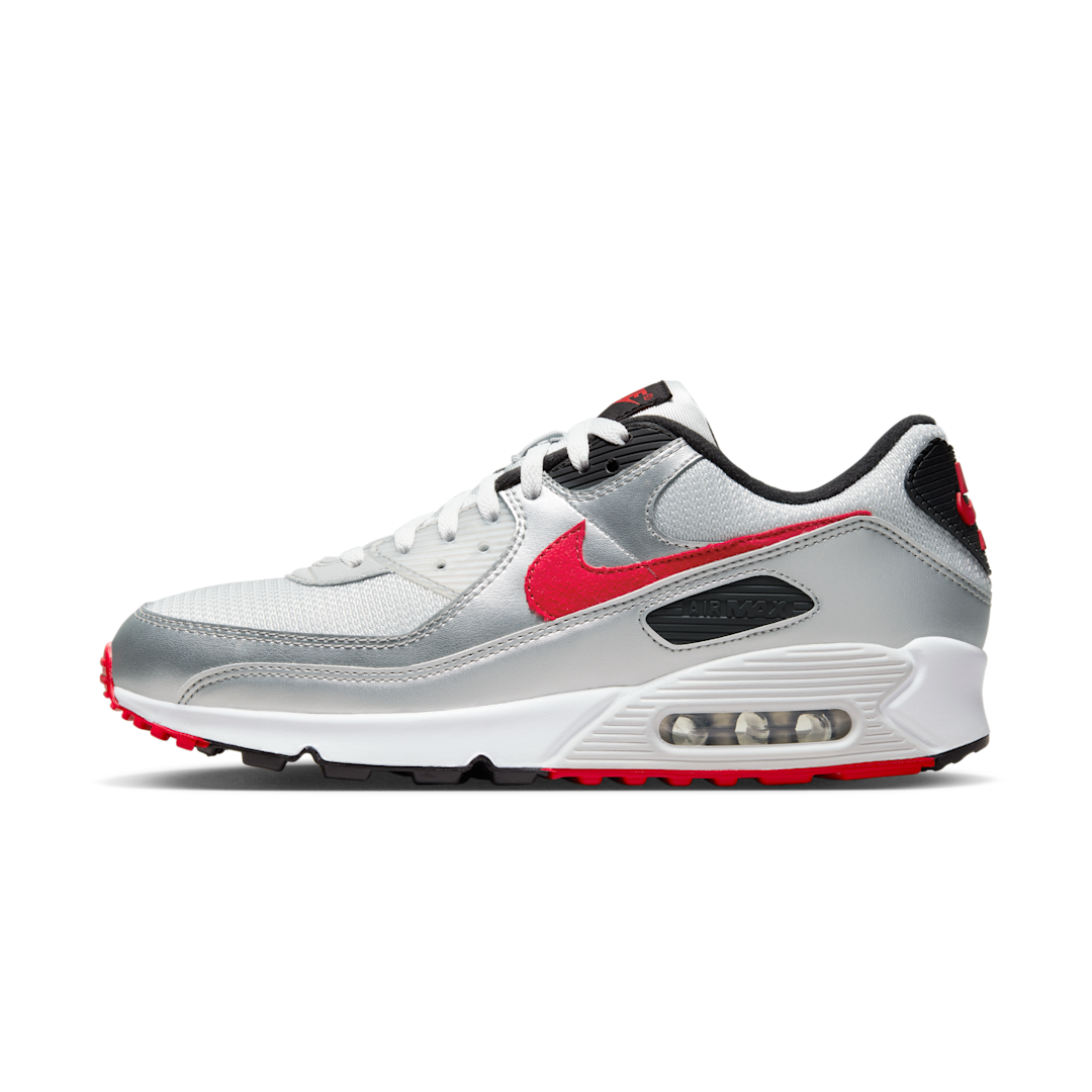 Nike Air Max 90 Icons Silver Bullet, Photon Dust/Metallic Silver/Black/University Red (DX4233-001)