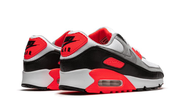 Nike Air Max 90 Infrared (2020), White/Black-Cool Grey-Radiant Red (CT1685-100)