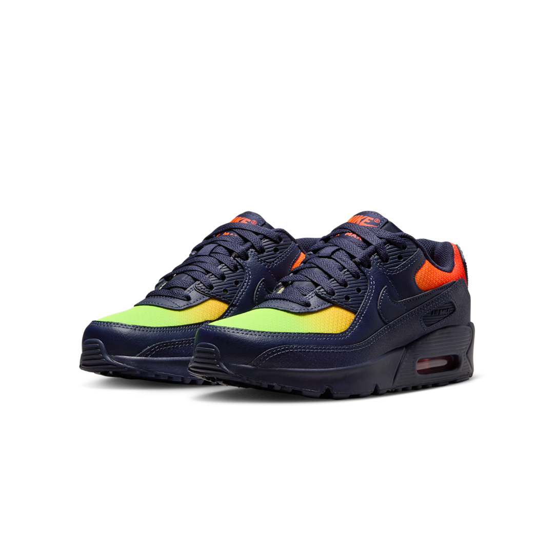 Nike Air Max 90 LTR Lemon Venom Blackened Blue, Lemon Venom/Hyper Crimson/Laser Orange/Blackened Blue (CD6864-701)