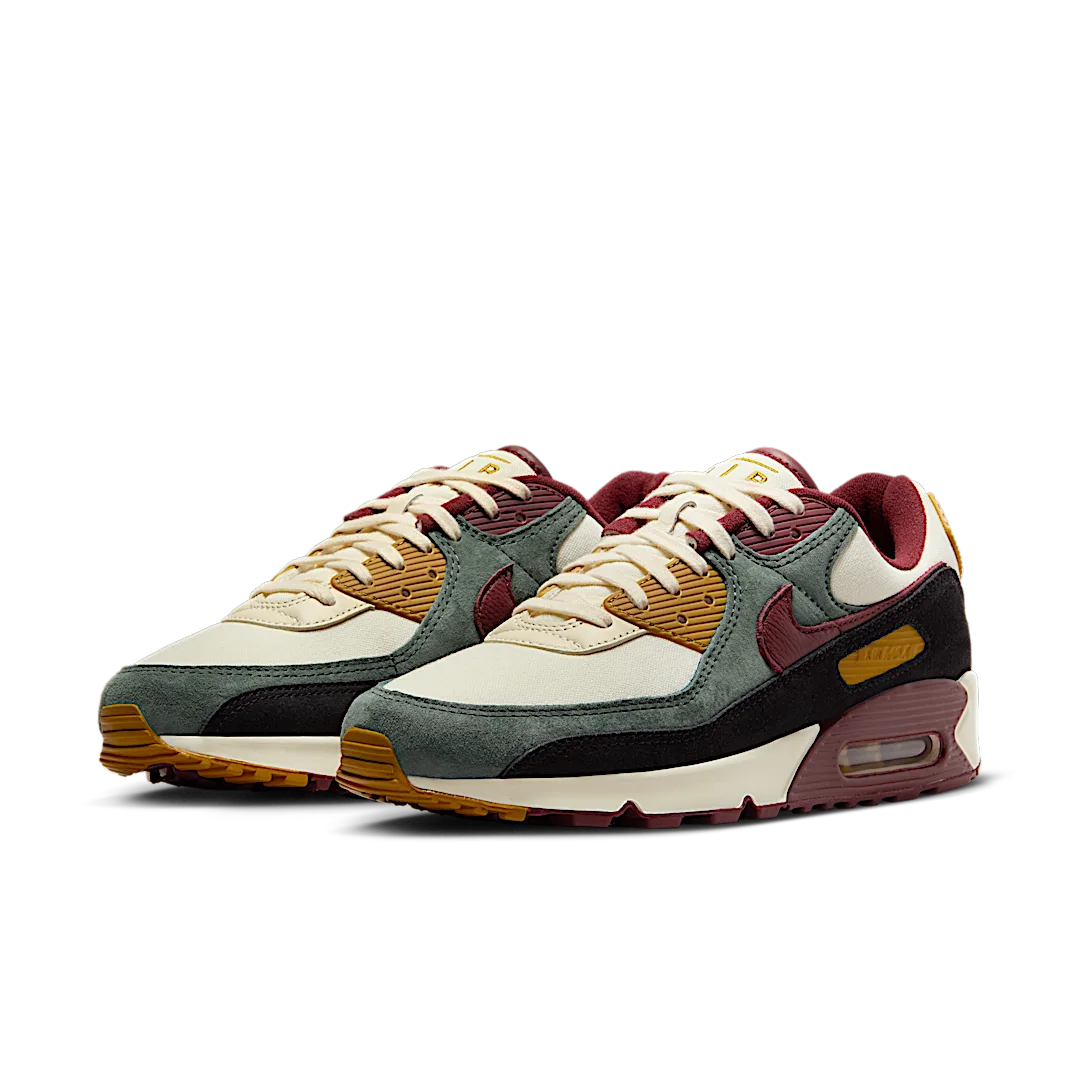 Nike Air Max 90 Premium Coconut Milk Vintage Green, Coconut Milk/Vintage Green/Black/Dark Team Red (HQ3609-113)