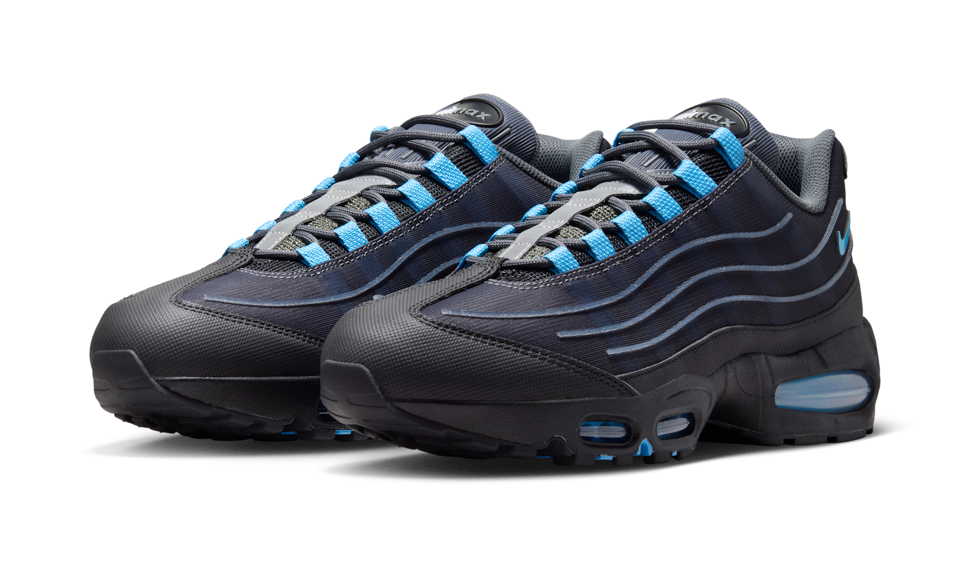Nike Air Max 95 Big Bubble Tech Black University Blue