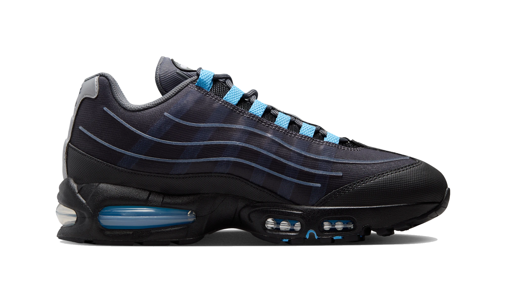 Nike Air Max 95 Big Bubble Tech Black University Blue