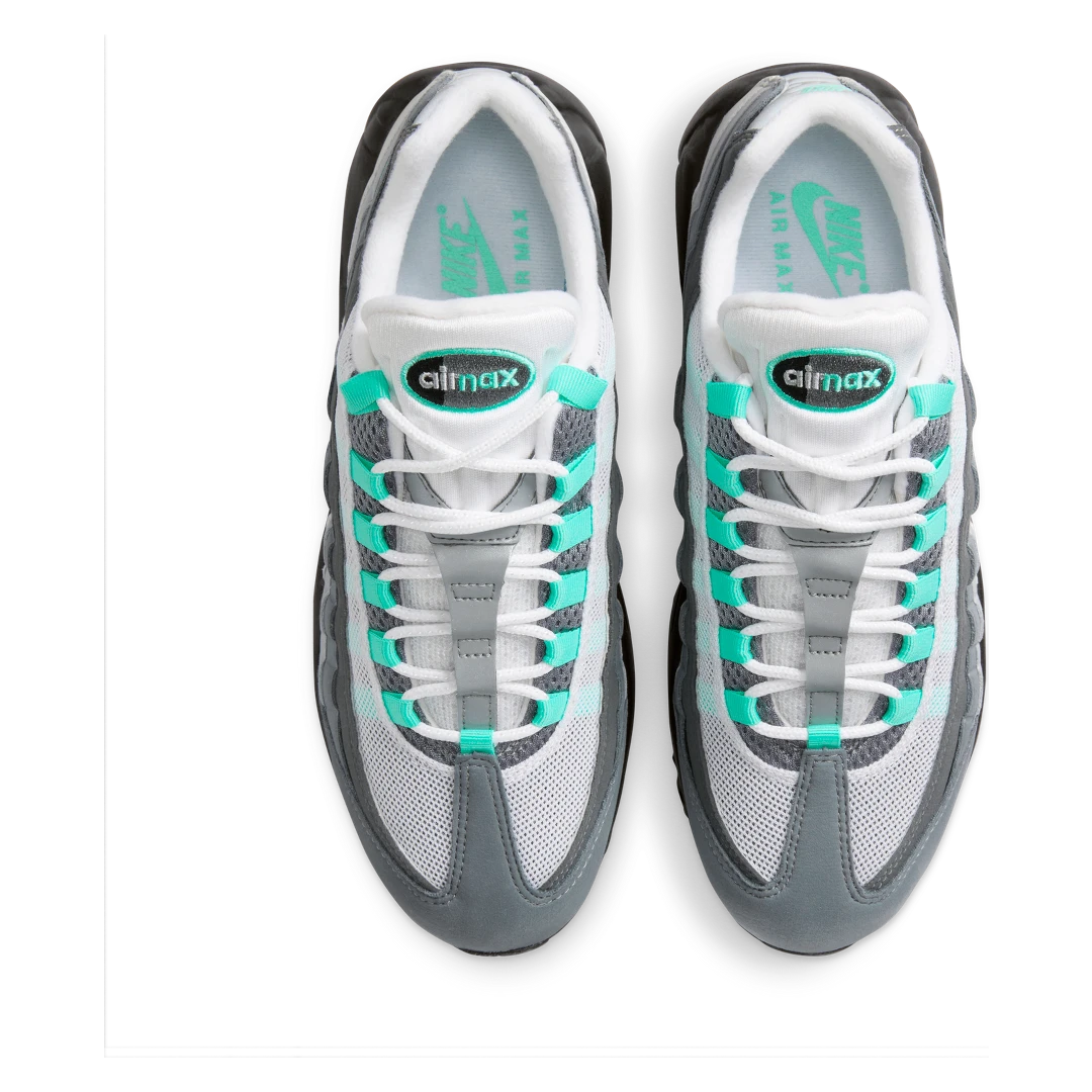 Nike Air Max 95 Hyper Turquoise, White/Hyper Turquoise/Iron Grey/Cool Grey (FV4710-100)