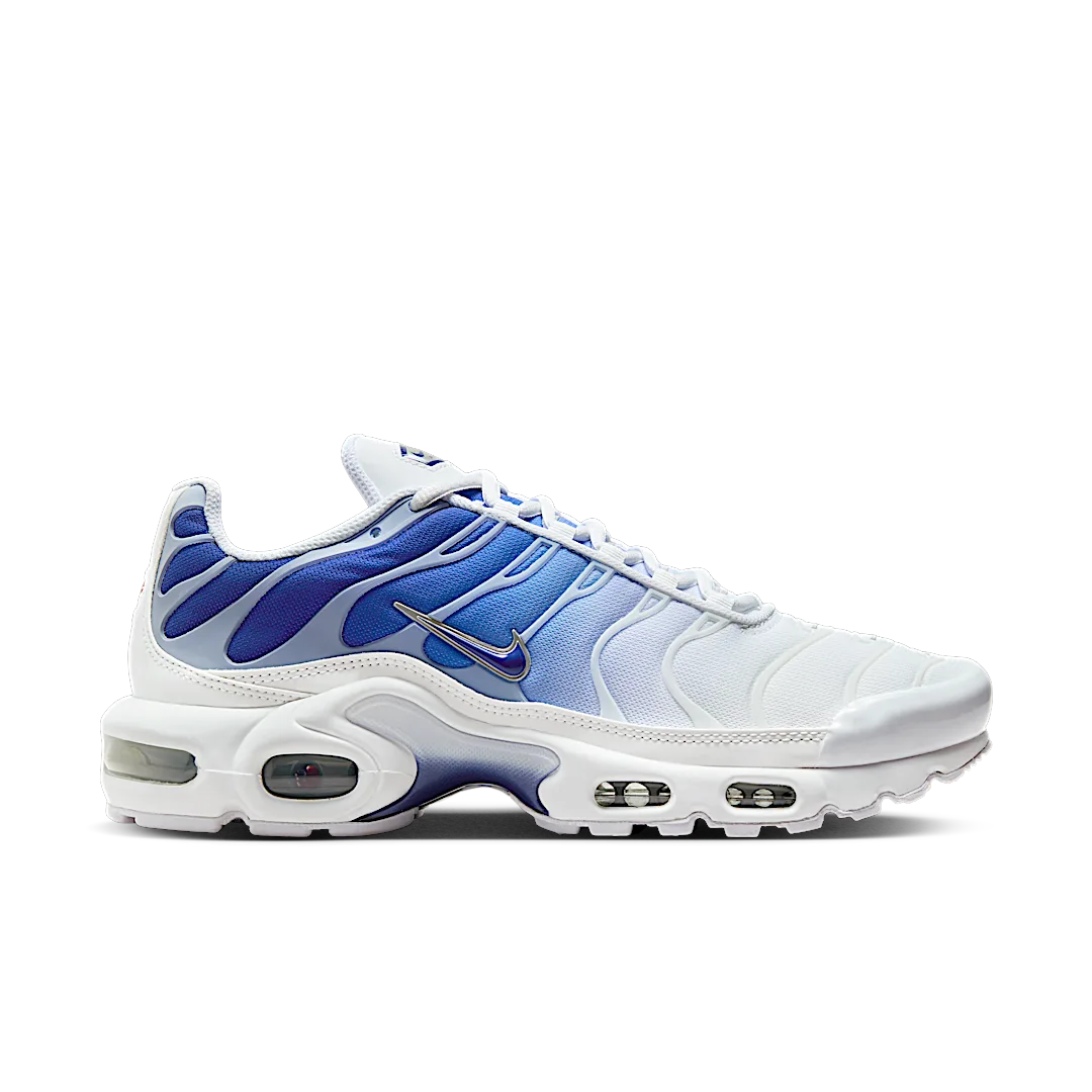 Nike Air Max Plus Blue Fade, White/Metallic Platinum/Salsa Red/Concord (FZ4345-100)