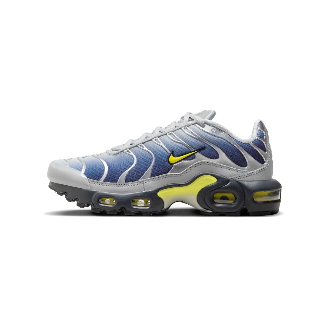 Nike Air Max Plus Obsidian Silver, Metallic Silver/Obsidian/Photon Dust/Opti Yellow (HF0030-001)