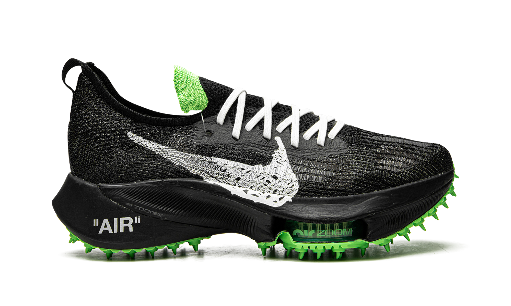Nike Air Zoom Tempo Next% Flyknit Off-White Black Scream Green