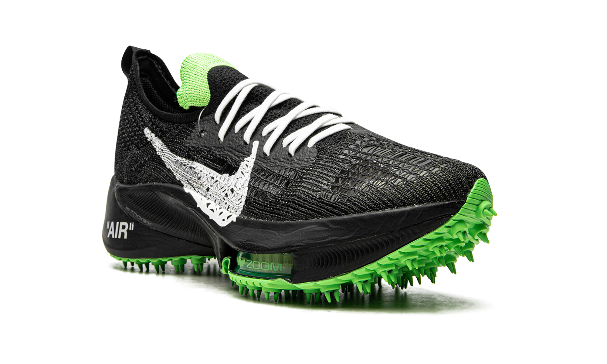 Nike Air Zoom Tempo Next% Flyknit Off-White Black Scream Green