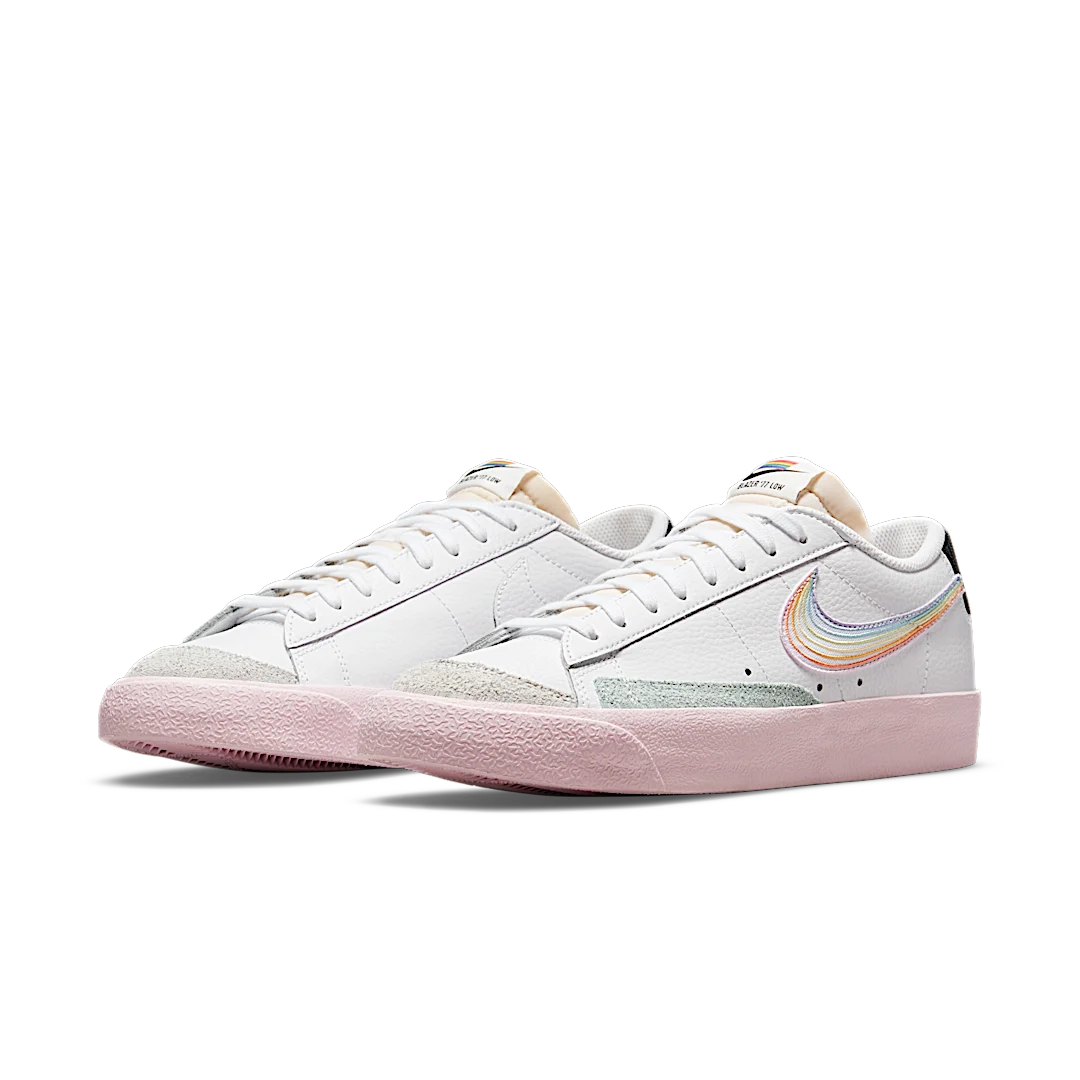 Nike Blazer Low 77 Be True (2021), White/Multi-Color-Laser Fuchsia (DD3034-100)
