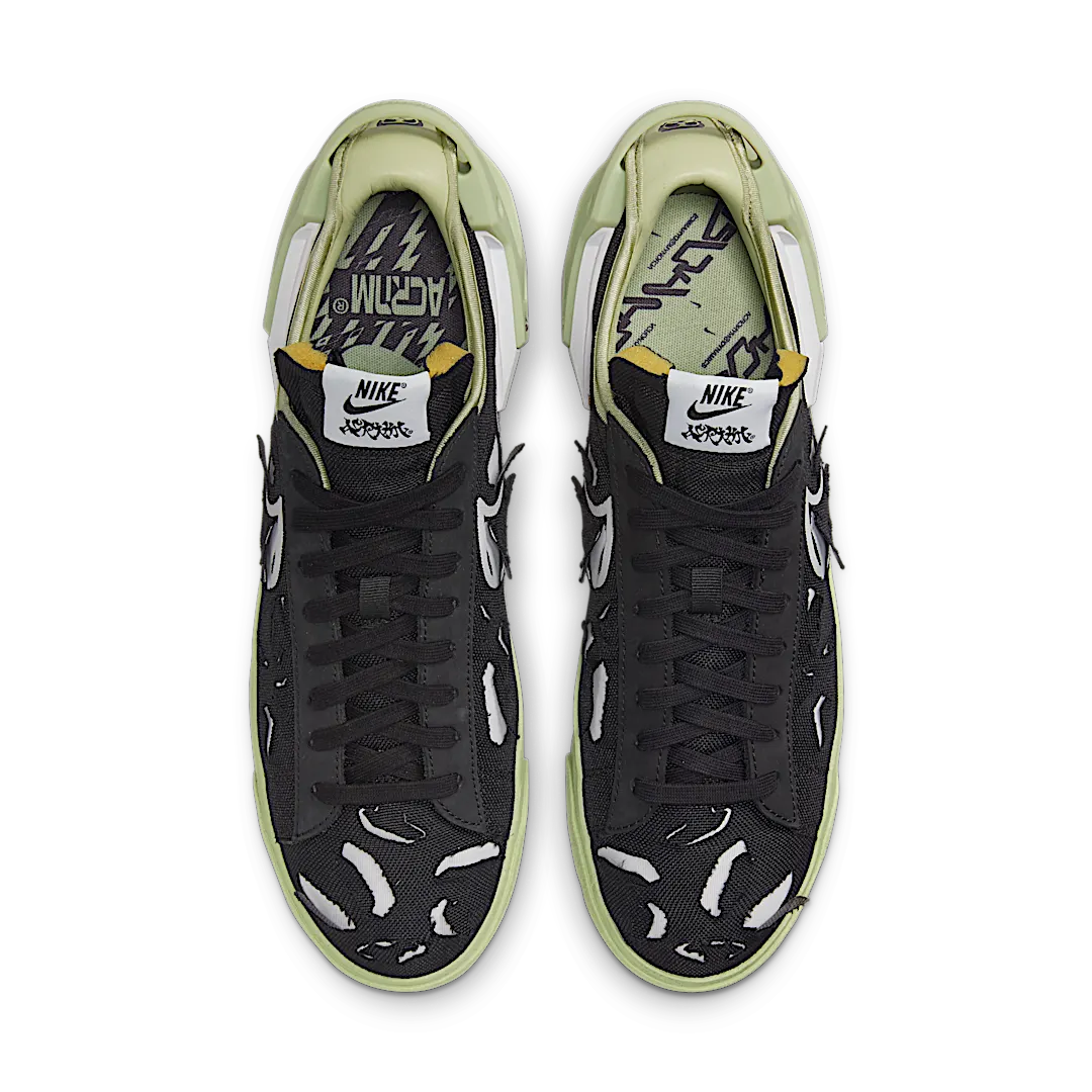 Nike Blazer Low Acronym Black Olive Aura, Black/White/Olive Aura (DO9373-001)