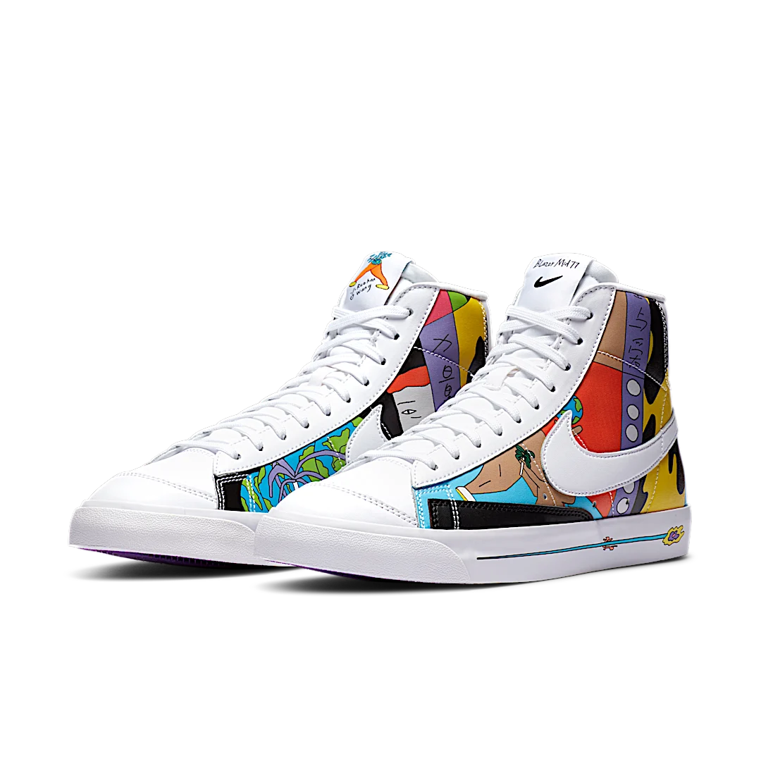 Nike Blazer Mid 77 Flyleather Ruohan Wang, Multi-Color/Multi-Color (CZ3775-900)