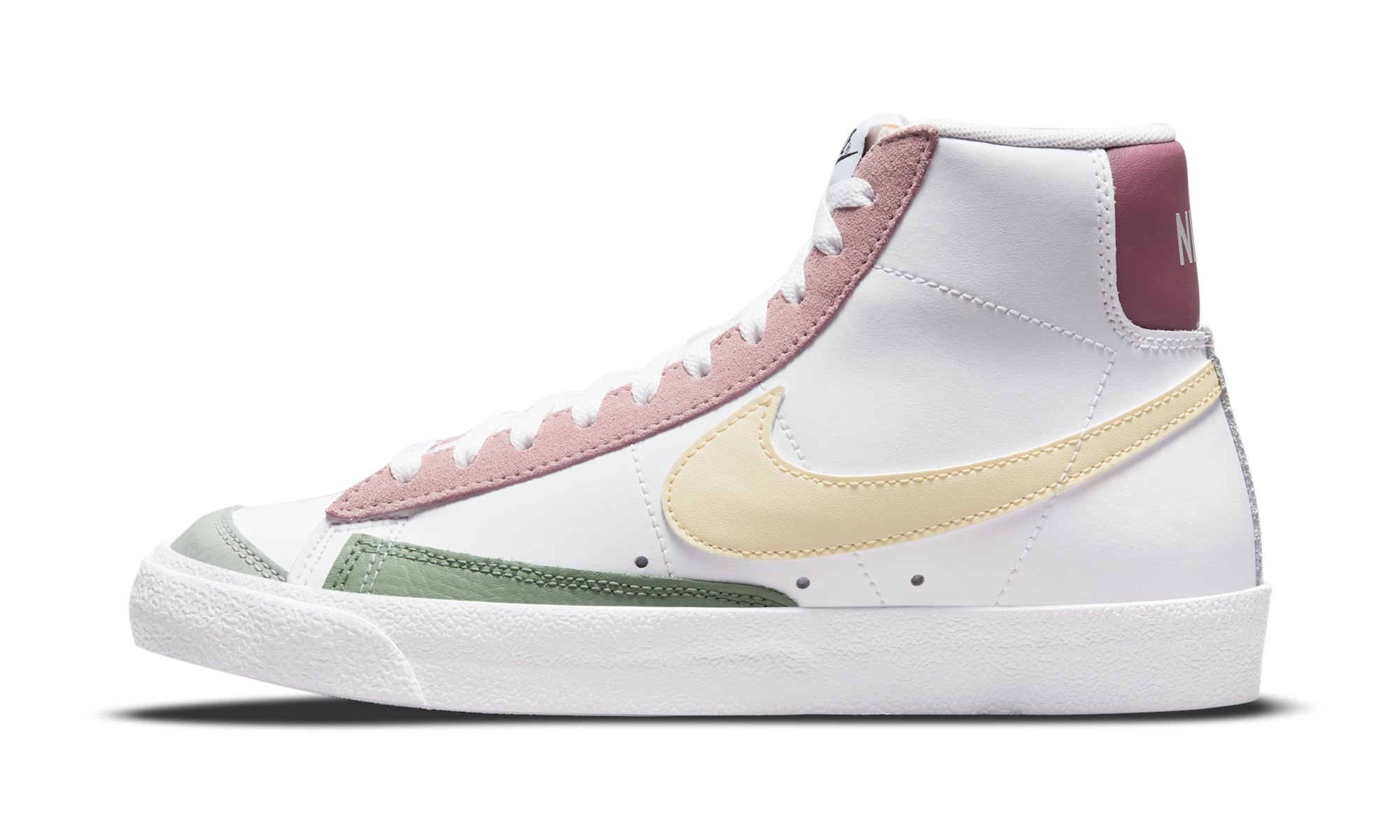 Nike Blazer Mid 77 White Pink Green Yellow