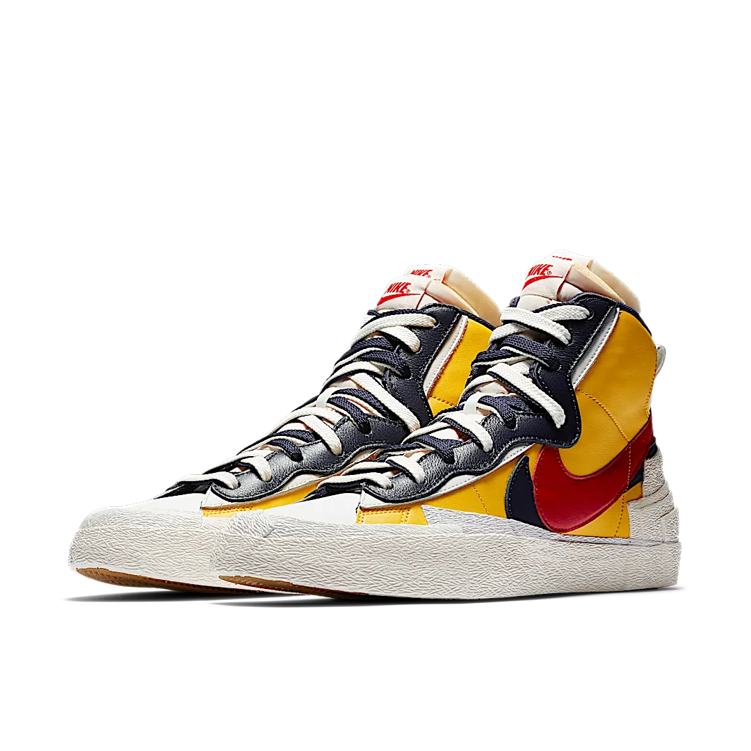 Nike Blazer Mid sacai Snow Beach, White/Obsidian-University Red-Varsity Maize (BV0072-700)