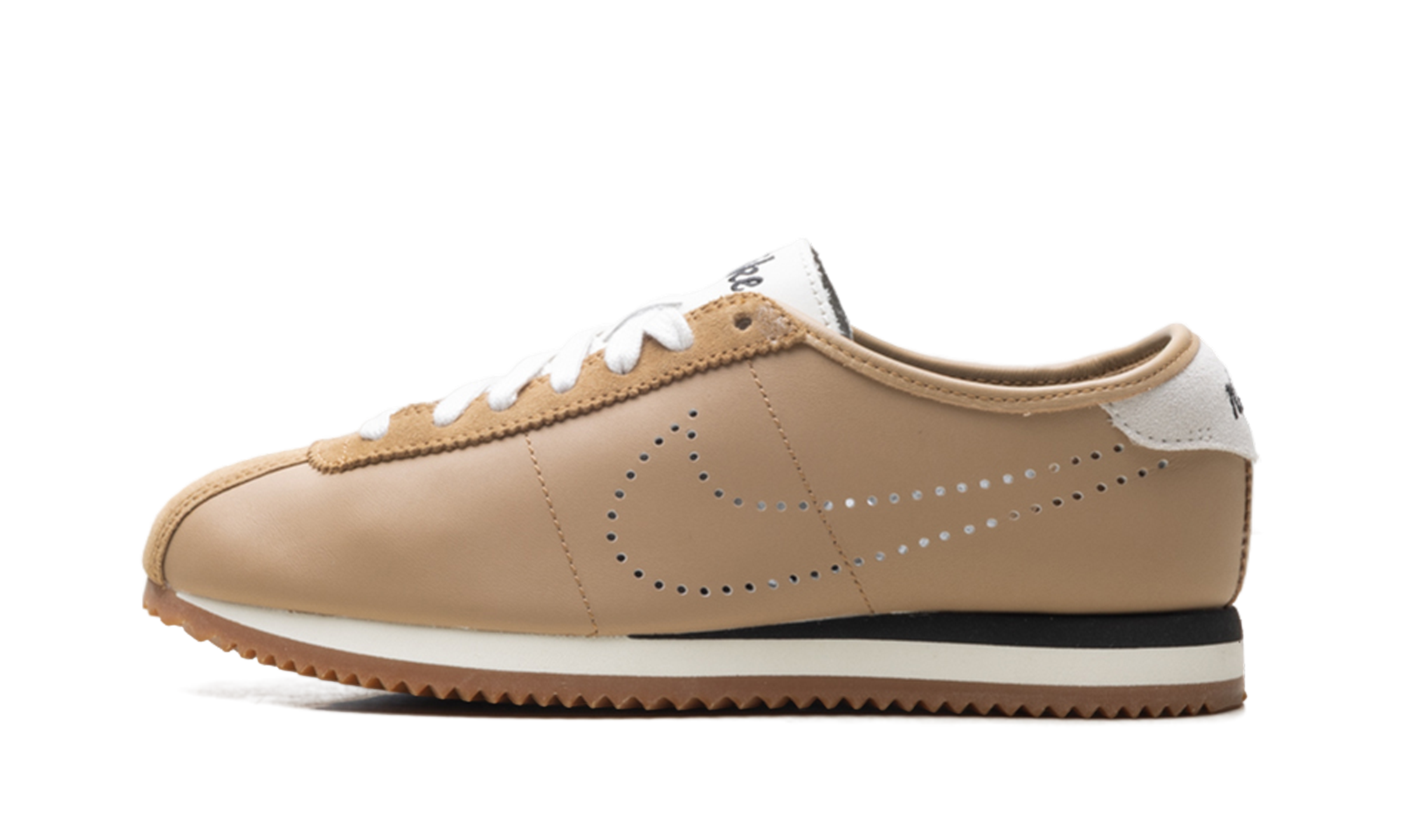 Nike Cortez Leather Pale Shale Sail Perforated Swoosh