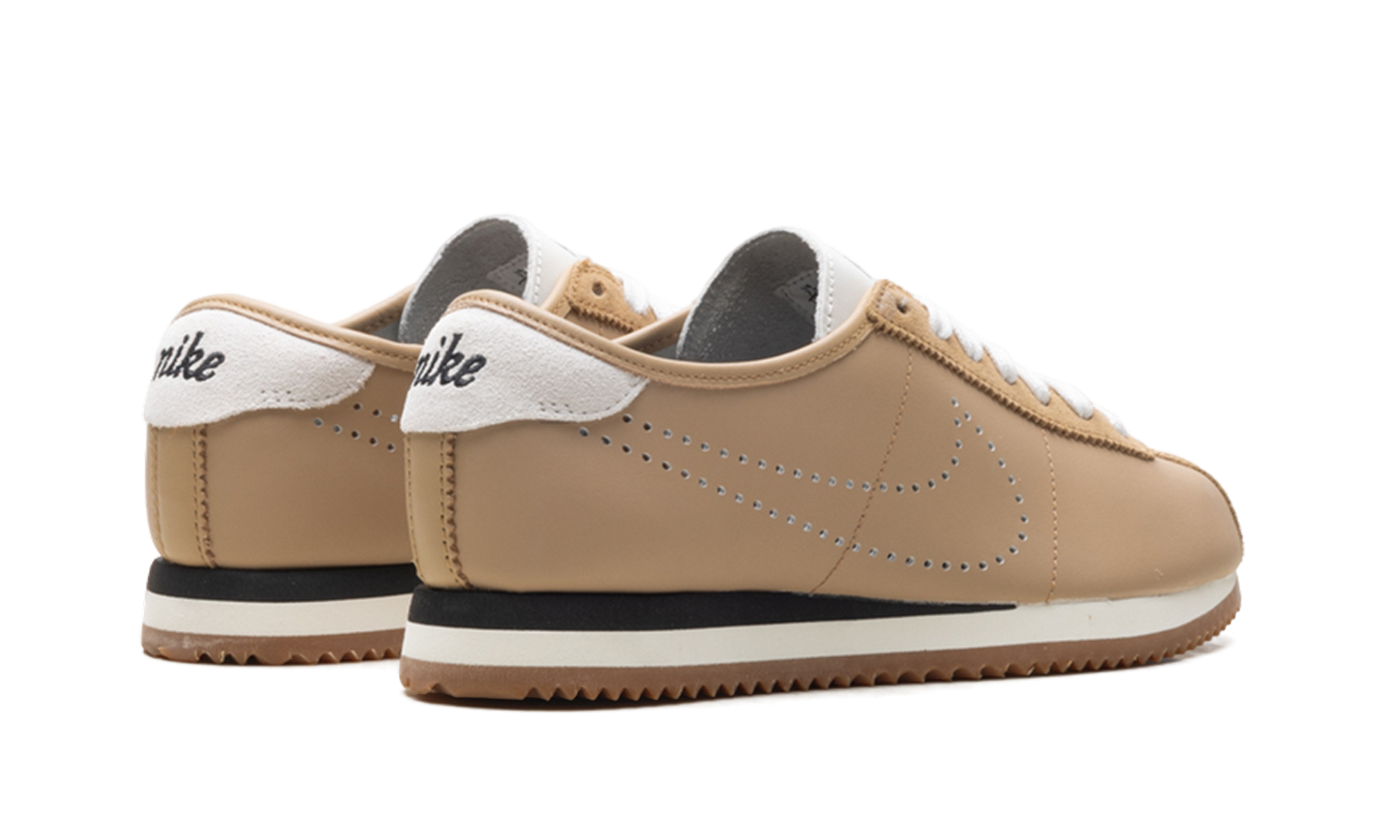 Nike Cortez Leather Pale Shale Sail Perforated Swoosh