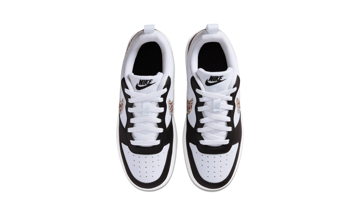 Nike Court Borough Low Black White Leopard Swoosh