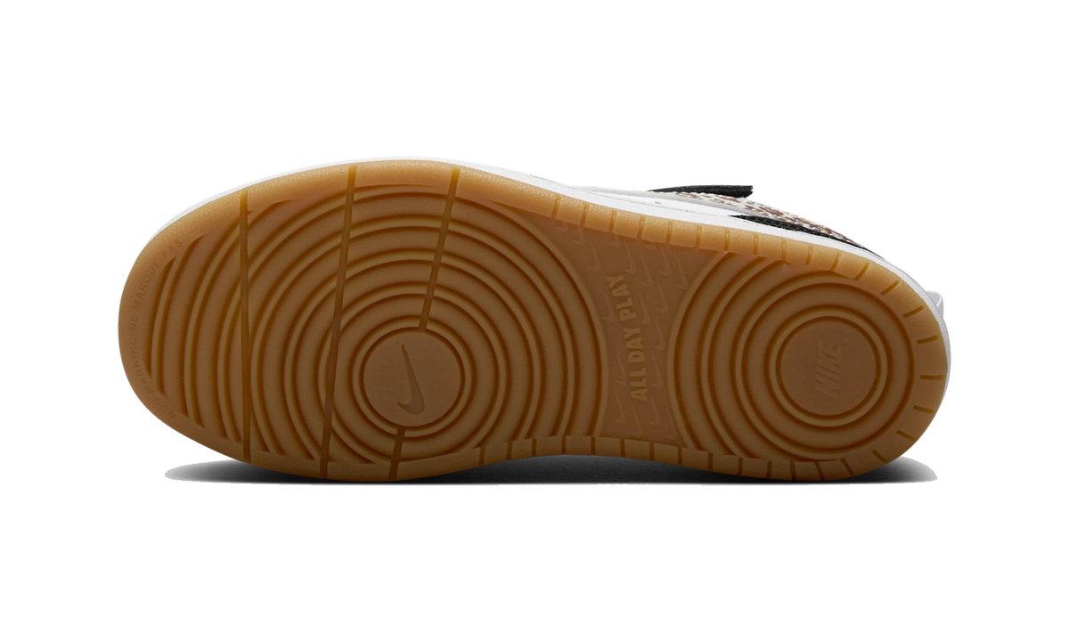 Nike Court Borough Low Black White Leopard Swoosh (PS)