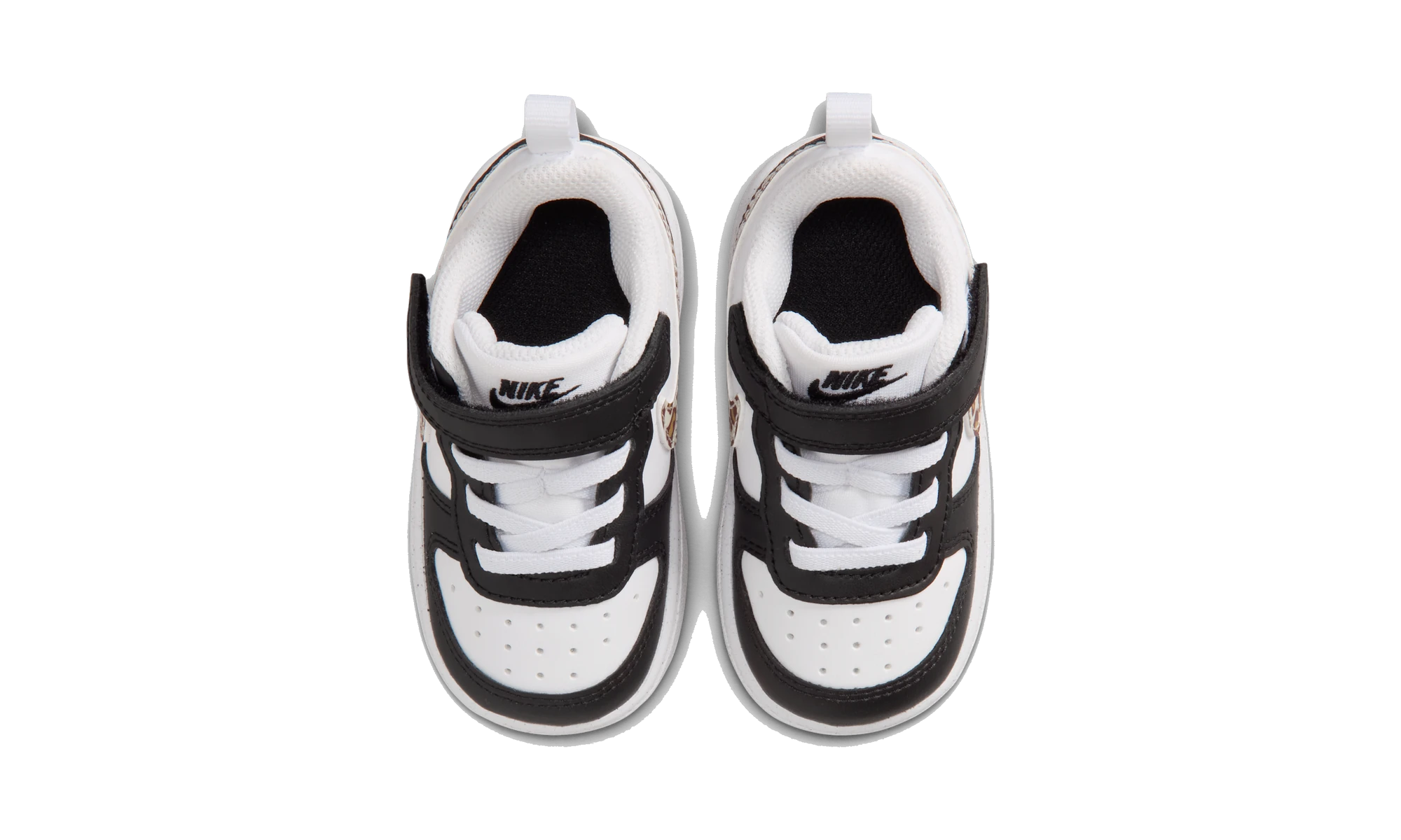 Nike Court Borough Low Black White Leopard Swoosh (TD)