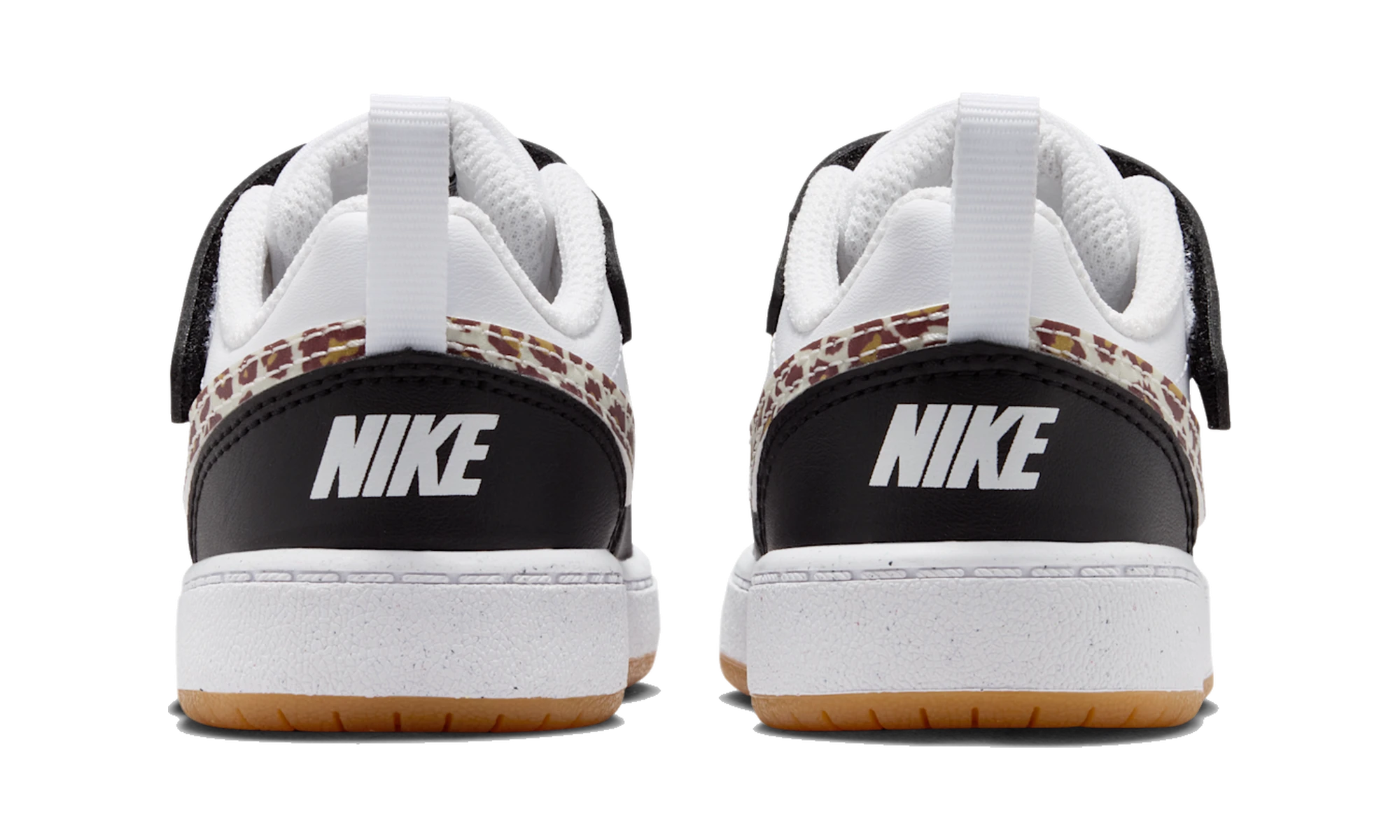 Nike Court Borough Low Black White Leopard Swoosh (TD)
