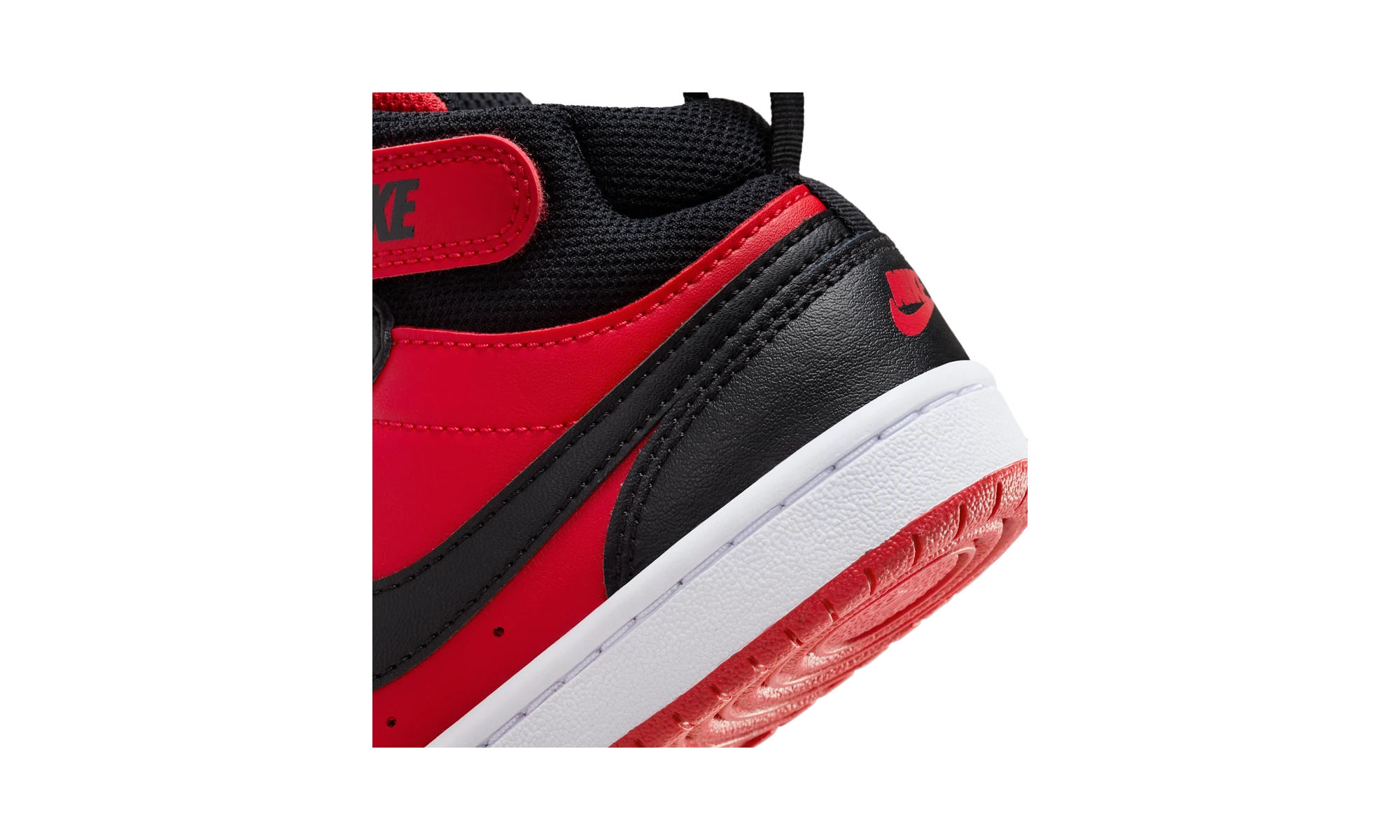 Nike Court Borough Mid 2 Black University Red (PS)