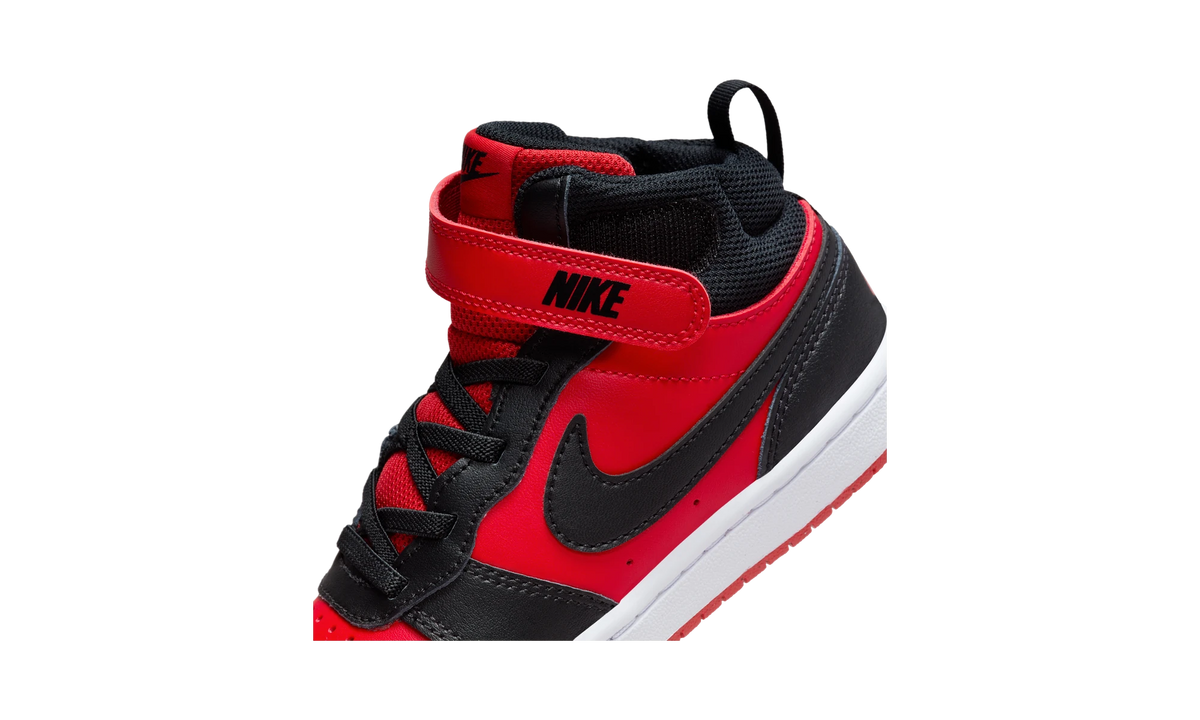 Nike Court Borough Mid 2 Black University Red (PS)