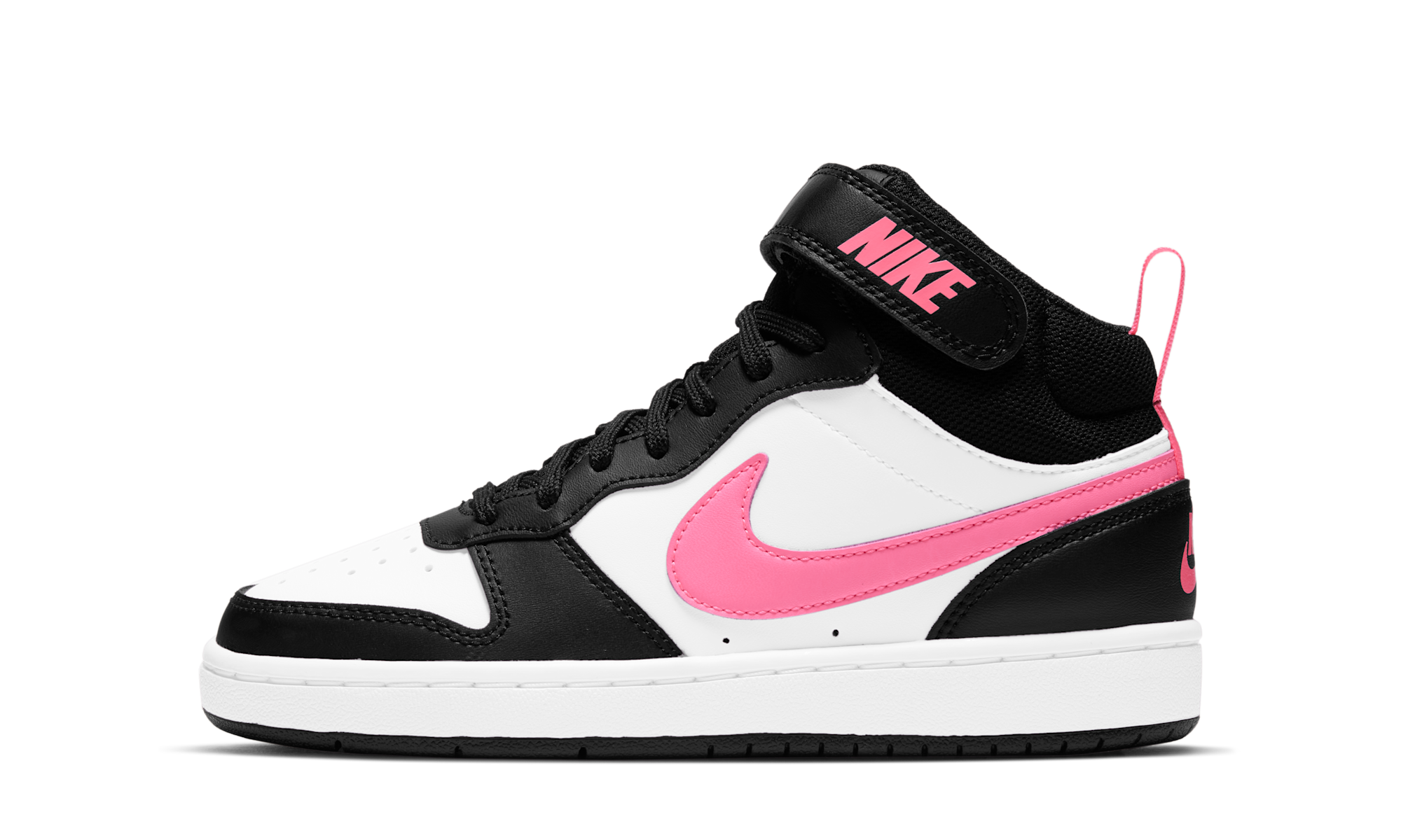 Nike Court Borough Mid 2 Black White Sunset Pulse