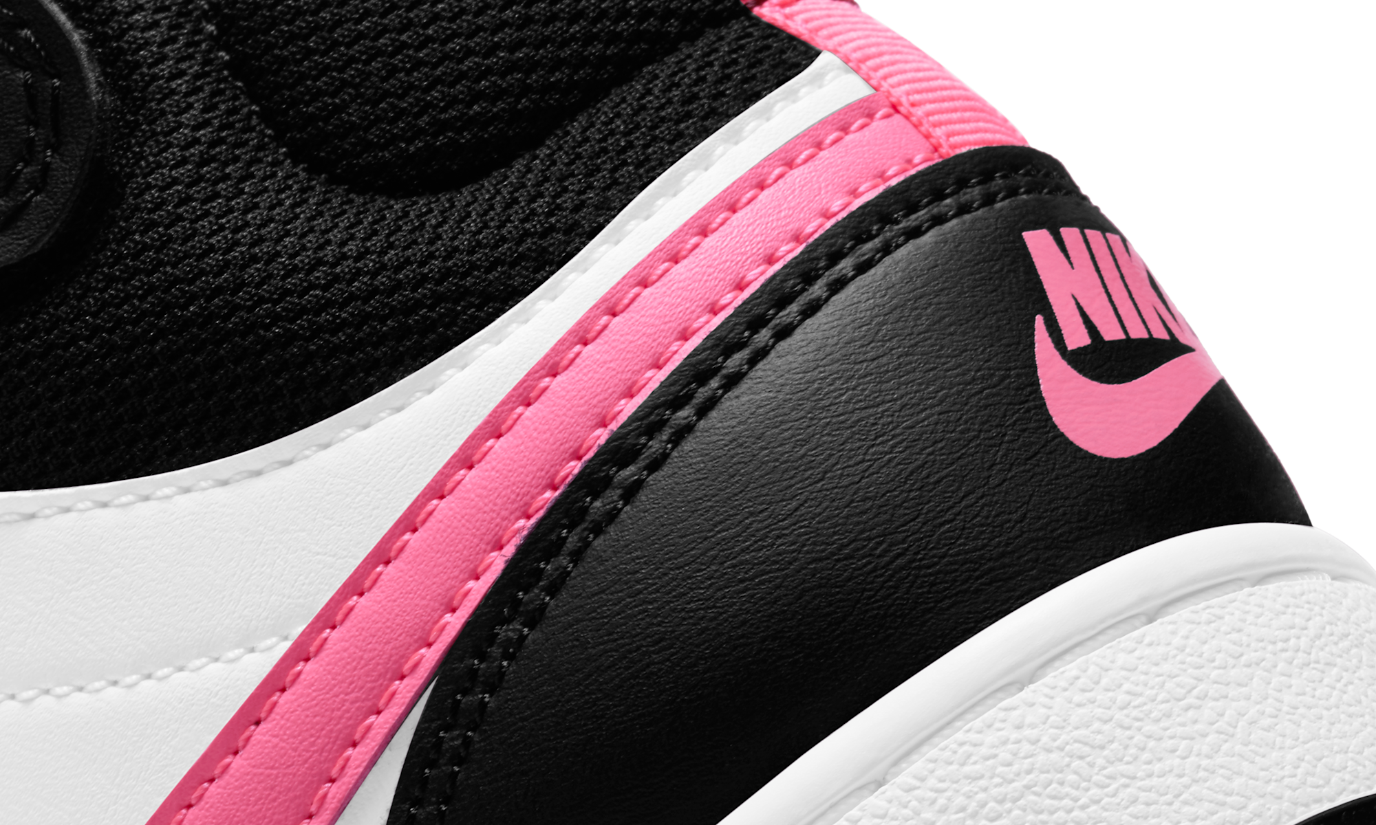 Nike Court Borough Mid 2 Black White Sunset Pulse