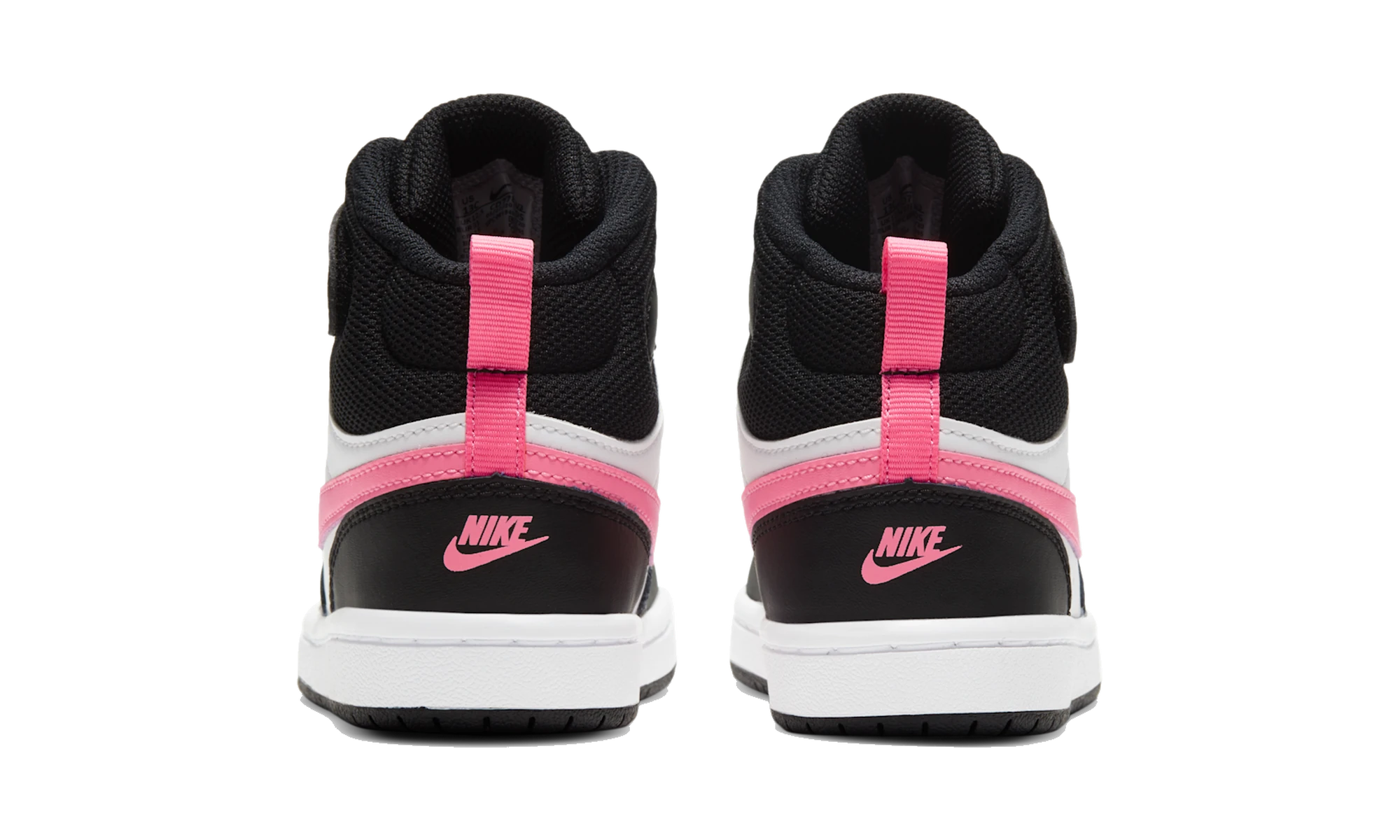 Nike Court Borough Mid 2 Black White Sunset Pulse (PS)