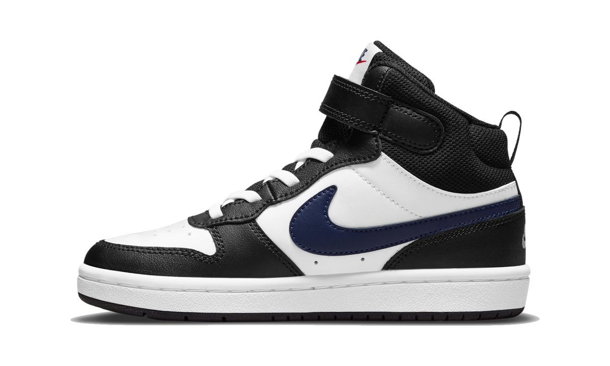 Nike Court Borough Mid 2 White Black University Red (PS)