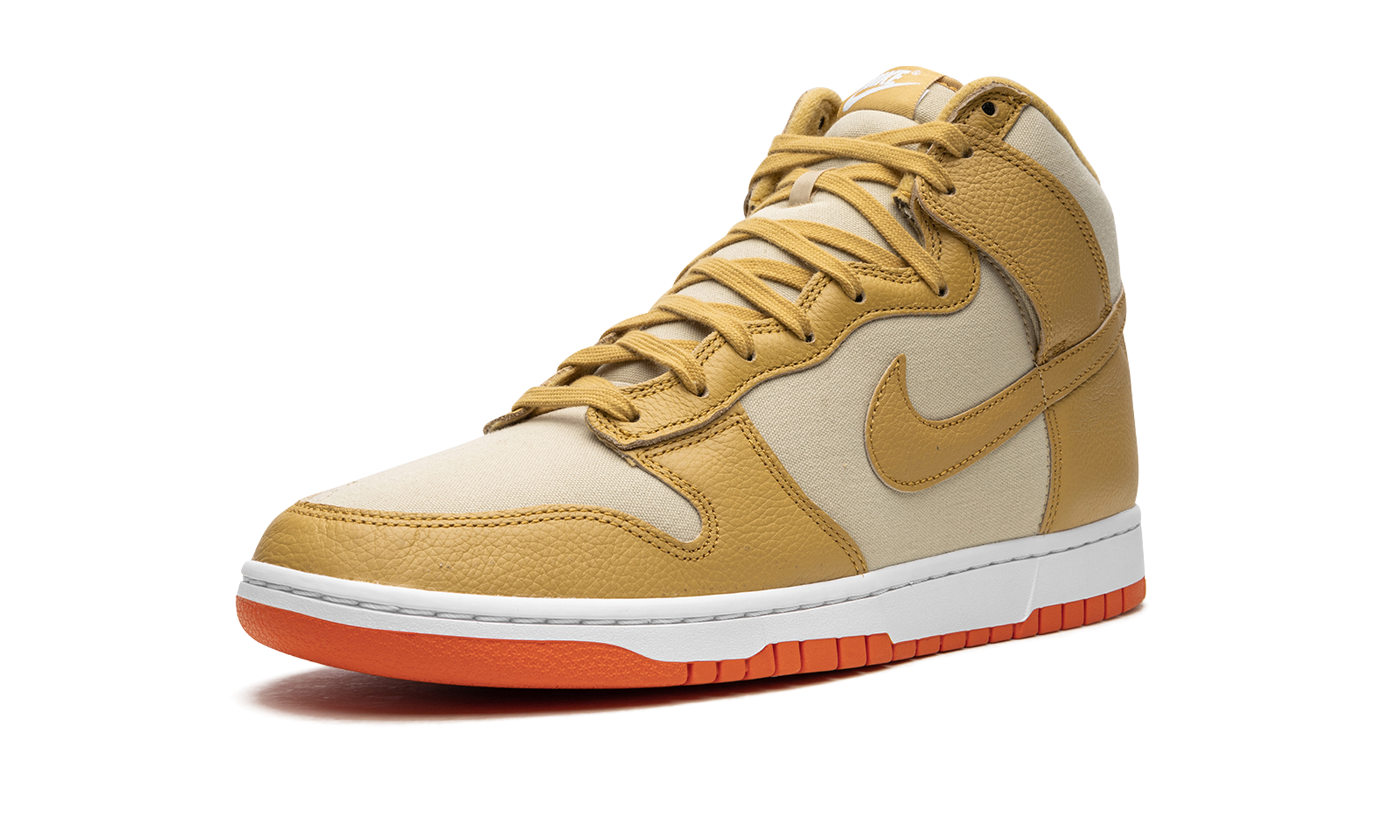 Nike Dunk High Wheat Gold Safety Orange