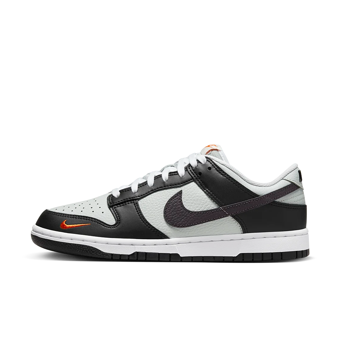 Nike Dunk Low Black Total Orange Mini Swoosh, Black/White/Total Orange (FN7808-001)