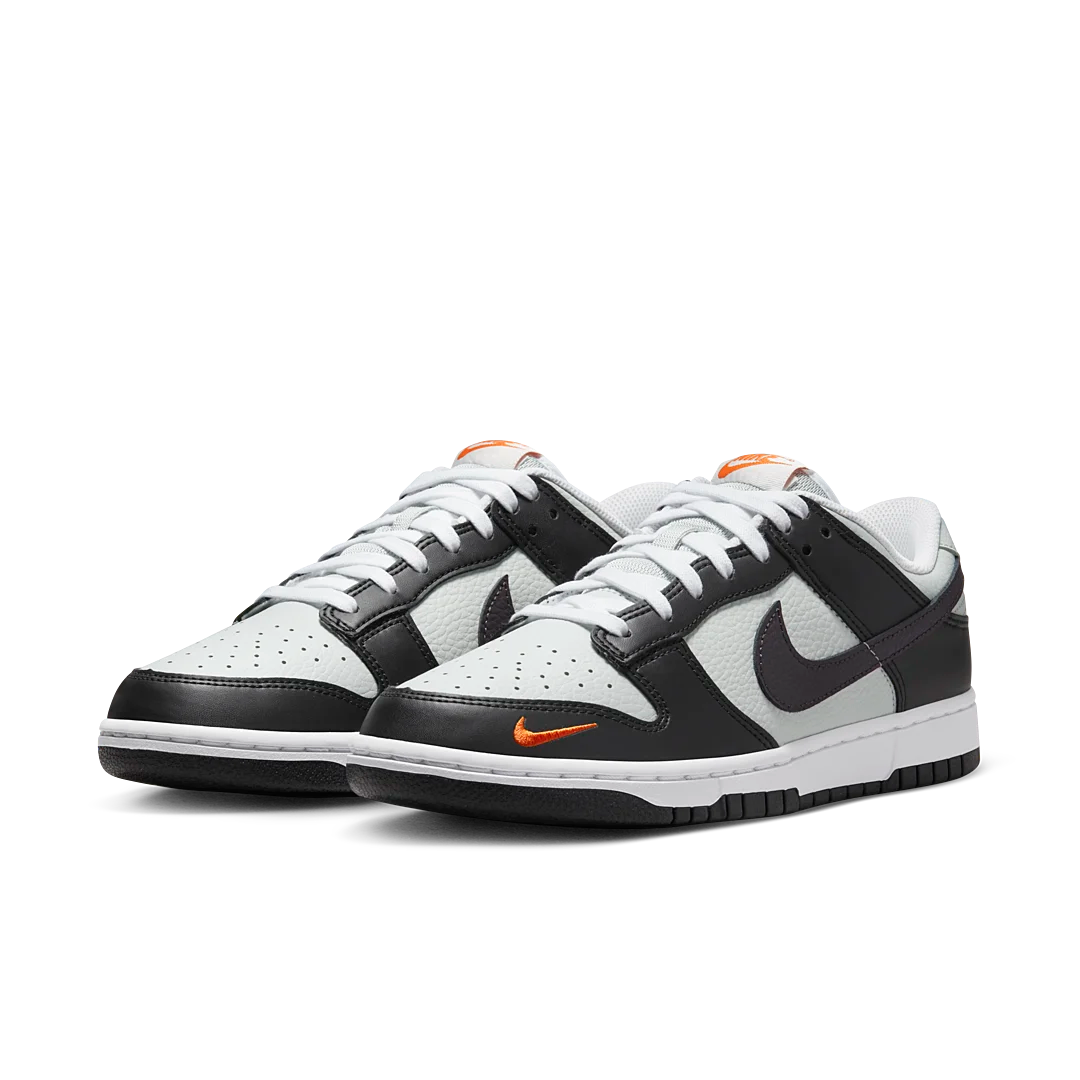 Nike Dunk Low Black Total Orange Mini Swoosh, Black/White/Total Orange (FN7808-001)