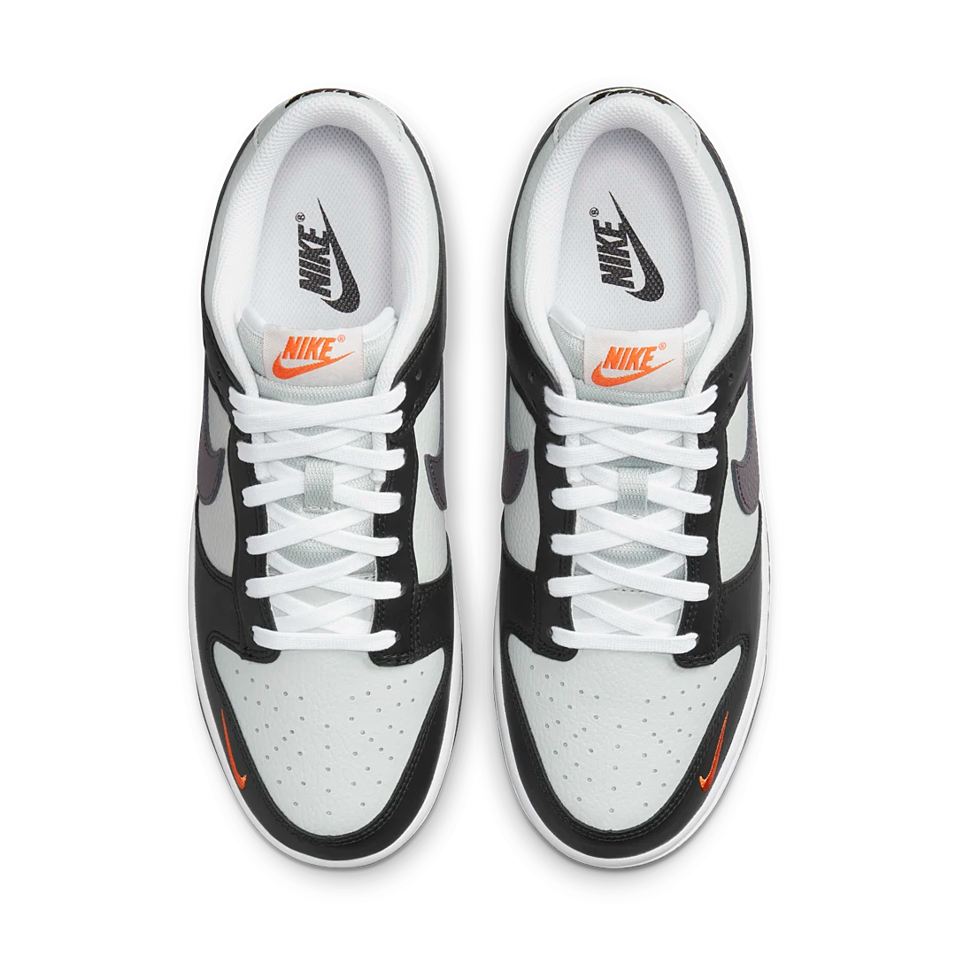 Nike Dunk Low Black Total Orange Mini Swoosh, Black/White/Total Orange (FN7808-001)