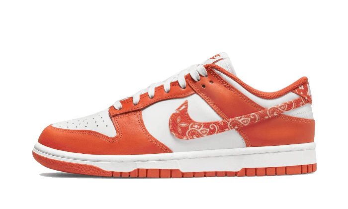 Nike Dunk Low Essential Paisley Pack Orange, White/Orange-White (DH4401-103)