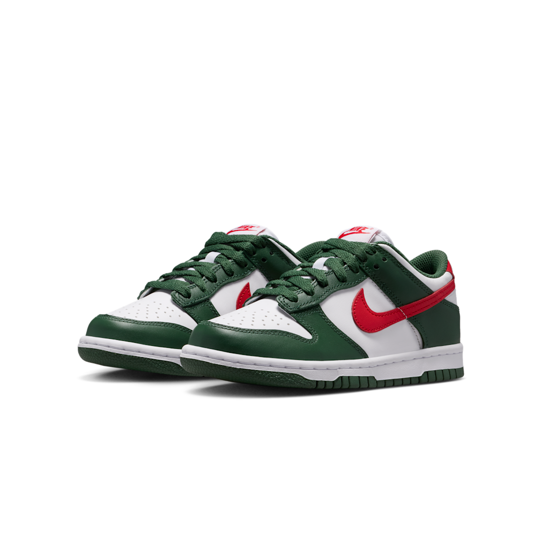 Nike Dunk Low Fir White University Red